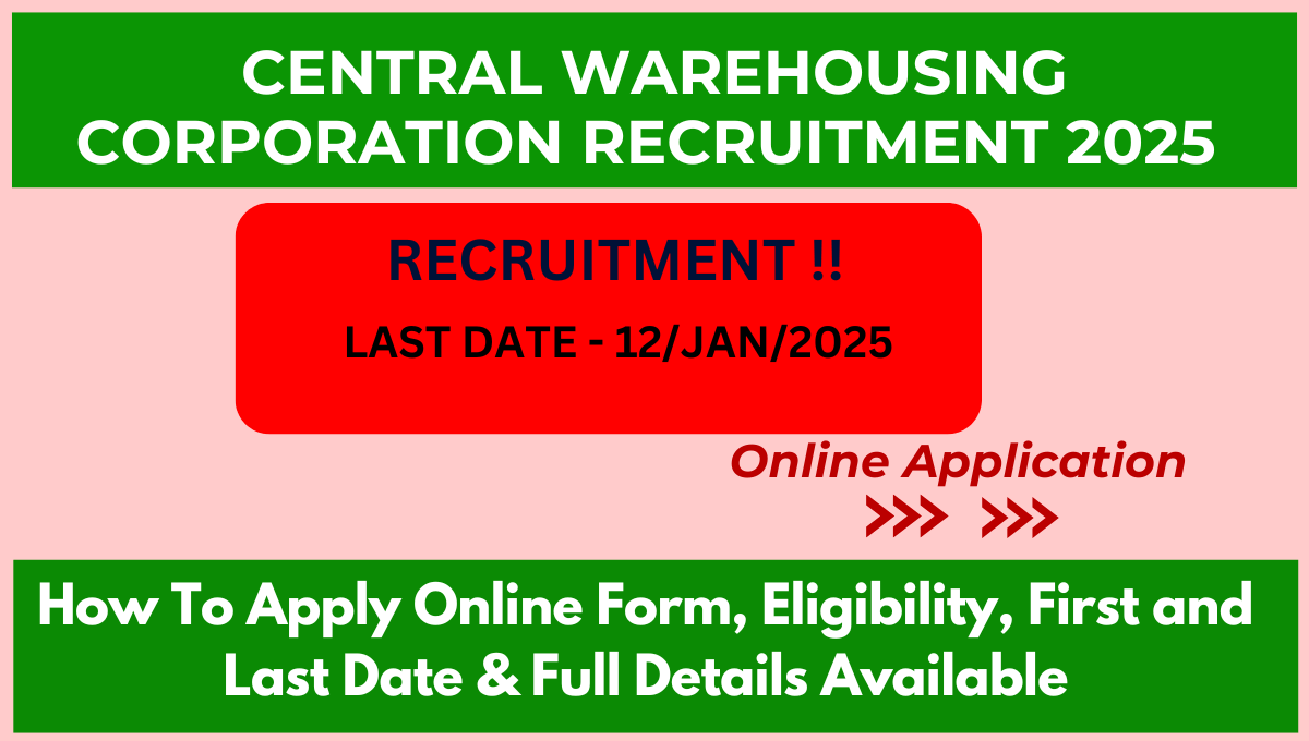 Central Warehousing Corporation Recruitment 2025